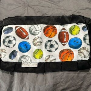 Baby Minky Couture blanket size is roughly 18” x 10.5”.  NWOT